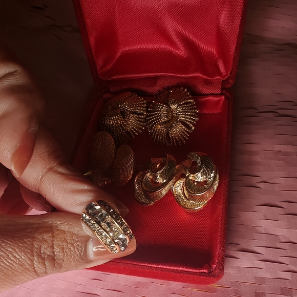 Vintage Monet Earrings - Picture 2 of 6